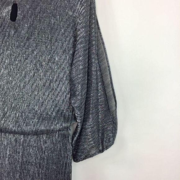 J TAYLOR METALLIC SILVER DOLMAN WOMENS DRESS SIZE 14 - Picture 8 of 12